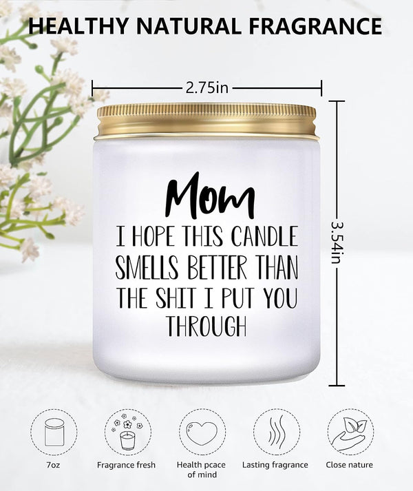 Gifts for Mom from Daughter Son, Mothers Day Birthday Christmas Thanksgiving Gifts for Mom, Stepmother Adoptive Mother, Lavender Scented Candle