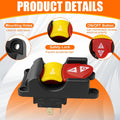 Table Saw Switch Replacement Compatible with Ryobi and Craftsman, Paddle On/Off Switch for Table Saw 125V/250V