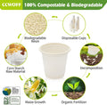 Compostable Disposable 3oz Bathroom Cups 100P Mouthwash Eco Friendly Plastic Paper Cups Biodegradable Bath Rinse Medicine Urine, Replace Mini