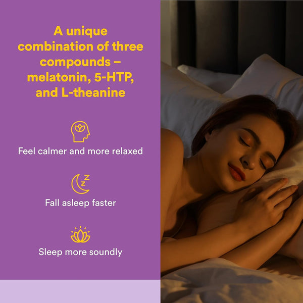Natural Factors Stress-Relax Tranquil Sleep Extra Strength, with Suntheanine L-Theanine, 5-HTP, Melatonin, 60 Tablets