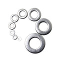 304 Stainless Steel Flat Washers Set 580 Pieces, 9 Sizes - M2 M2.5 M3 M4 M5 M6 M8 M10 M12