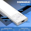 Under Cabinet Lights 2 Pack 8 inch Rechargeable Battery Operated Motion Sensor Light Indoor USB Charging Closet Lights Battery Operated with 3