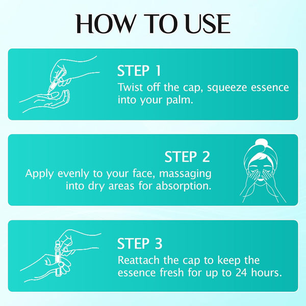 Hyaluronic Acid Serum for Face, 3% Hyaluronic Acid Serum Ultra-Hydrating Tube, anti Aging Single-Use Vials Skincare for Dry Skin, Smoother Skin,
