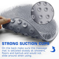 Shower Foot Scrubber Mat Back Washer Exfoliating Bath Wash Pad Wall Mounted Slip Suction Cups for Use in Cleaner Men and Women Gray