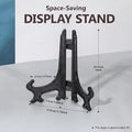Artliving 4 Inch Black 12pcs/Set Plastic Easels Plate Display Stands Picture Frame Stand Holder Black 4 inch (12 pack)