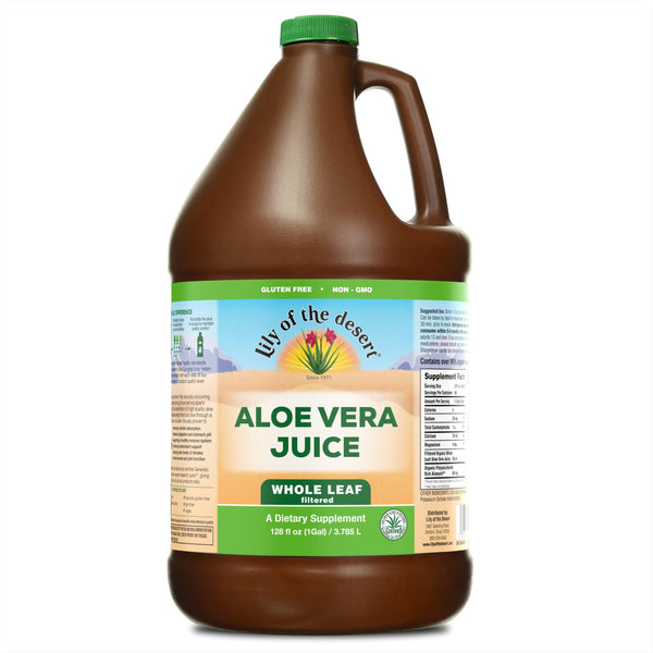 Lily of the Desert Vera Juice - Whole Leaf Filtered Aloe Vera Drink, Non-GMO Aloe Juice with Natural Vitamins, Digestive Enzymes for Gut Health,