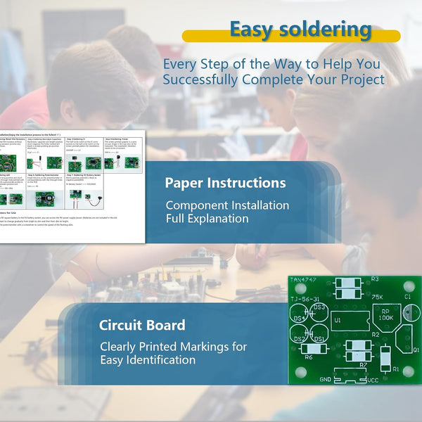 EI Electronic Breathing Light Soldering Practice kit LED Electronic Assembly kit Soldering Iron kit Electronics Component Teenage Engineering