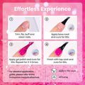 Beetles Hot Pink Gel Nail Polish Set, Electric Carnival Glitter Gel Polish | 6 Colors Glitter Purple and Black Shimmer Dreamy Swirl Thread Effect,