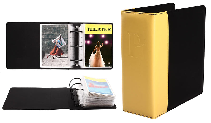 2Fold Binder for Holding Broadway Play Program and Theater Programs with 30 Custom Sheet Protectors - PU Leather - Fits Programs from Mid 1980S to