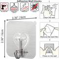 DGYB 20 Pcs Silver Adhesive Hooks for Hanging 22lb Self Adhesive Wall Hooks Heavy Duty Waterproof Sticky Hook for Shower Home Bathroom Kitchen