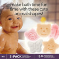 Konjac Baby Sponge for Bathing | Natural Cute Shapes | Kids Bath Sponges for Infants | Toddler Bath Time | Safe Organic Plant-Based | 5Pcs Set :