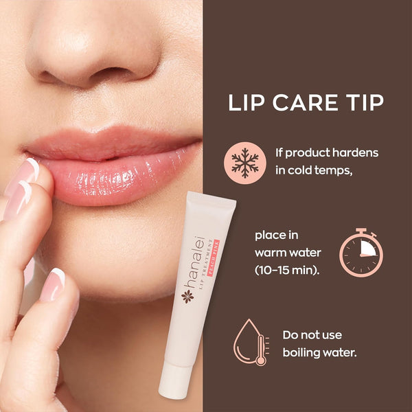 Hanalei Kukui Oil Lip Treatment – Peach Pink, Overnight Balm 15g | Kukui Oil, Shea Butter & Grapeseed Oil, Intensive Overnight Moisturizer, Heals