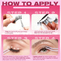 False Eyelashes 14mm Faux 3D Mink Lashes Natural Look Cat Eye Wispy Lashes Pack by Kiromiro, 14 Pairs Cat Eye A01