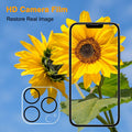 Pehael [2+2 Pack Iphone 13 Pro Max Privacy Screen Protector with Camera Lens Protector Full Coverage Anti-Spy Tempered Glass Film 9H Hardness