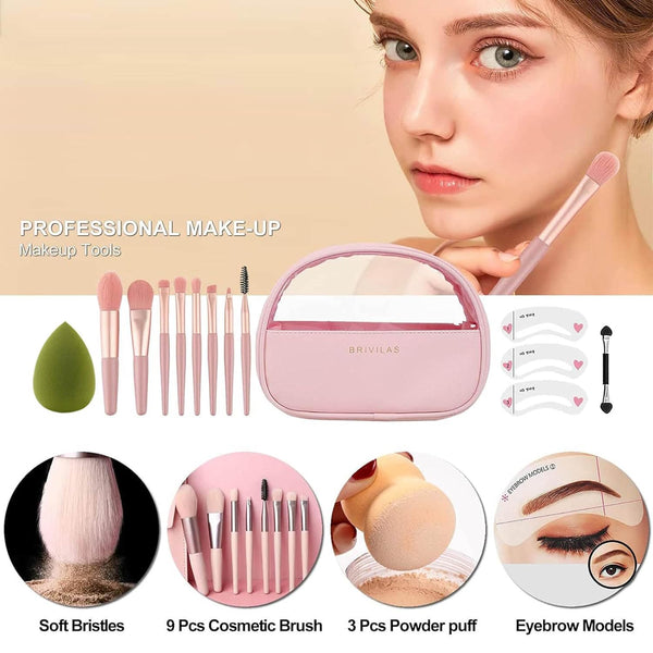 MISS ROSE M All In One Full Makeup Kit for Women, Multipurpose Makeup Sets, Beginners and Professionals Alike, Easy to Carry(Pink) Set 2