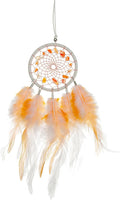 Mini Dream Catchers - Rooster Feather with Red Agate, Handmade Small Dreamcatcher for Bedroom, Dream Catcher for Girls, Dream Catchers for Boys,