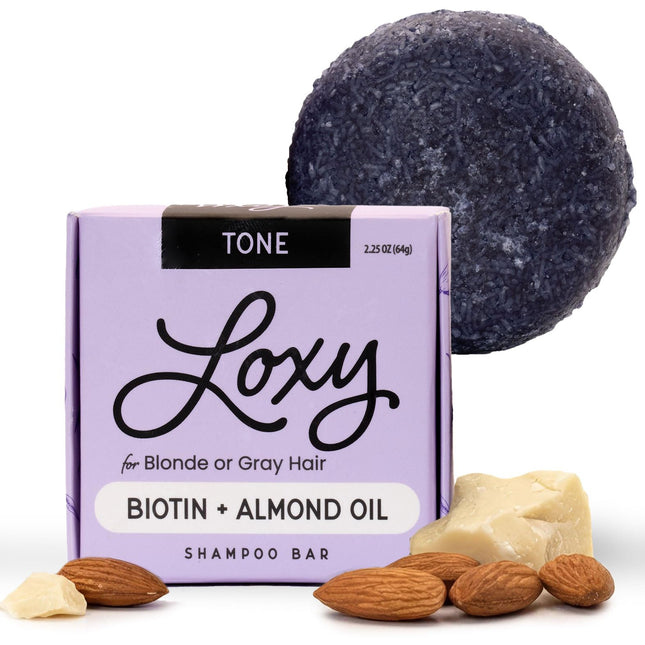 Naturel Purple Toning Shampoo Bar, Blonde or Grey Hair Toning Shampoo Bar with B
