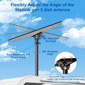 Starlink Gen 3 Mount Kit- Pipe Adapter, Stainless Steel Pole Mount, Angle-Adjustable Starlink Mouting Kit for Gen 3 Roof Mounted Accessories (Fits