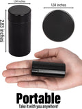 Honeypuff Smell Proof Jar, Portable Airtight Storage Container With Silicone Ring, 42ml Multi-Use Aluminum Stash Bottle for Coffee, Herb & Spice