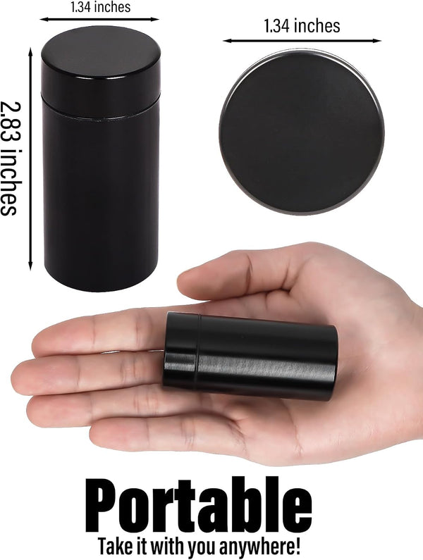 Honeypuff Smell Proof Jar, Portable Airtight Storage Container With Silicone Ring, 42ml Multi-Use Aluminum Stash Bottle for Coffee, Herb & Spice