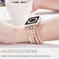 MOFREE Beaded Bracelet Compatible with Apple Watch Band 38Mm/40Mm/41Mm/42MmÃ¯Â¼ÂSeries 10Ã¯Â¼Â 9/8/7/SE/6/5/4/3/2/1 Women Fashion Handmade