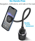 Naztech Magbuddy Elite XL Cup Holder Phone Mount - Adjustable Gooseneck Holder, Magnetic Cell Phone Mount for Iphone 16/15/14/Pro Max, Galaxy