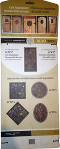Nuvo Iron Decorative Insert for Fencing, Gates, Home, Garden - Rectangle, 17