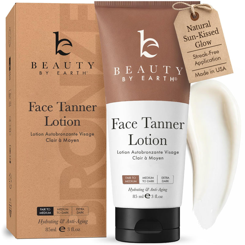 Self Tanner for Face - USA Made with Organic & Natural Ingredients, Self Tan Tanning Lotion