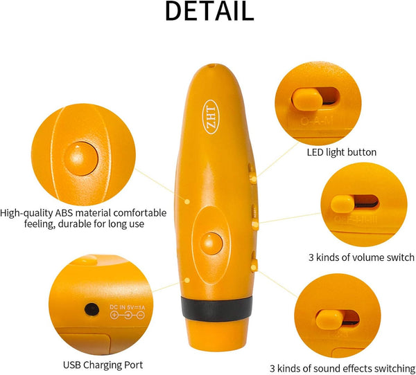 ZHT Electronic Whistles for Referees with USB Charging, 3 Tone High Volume Emergency Whistle for Referee Coaches Teacher, Outdoor Camping Hiking