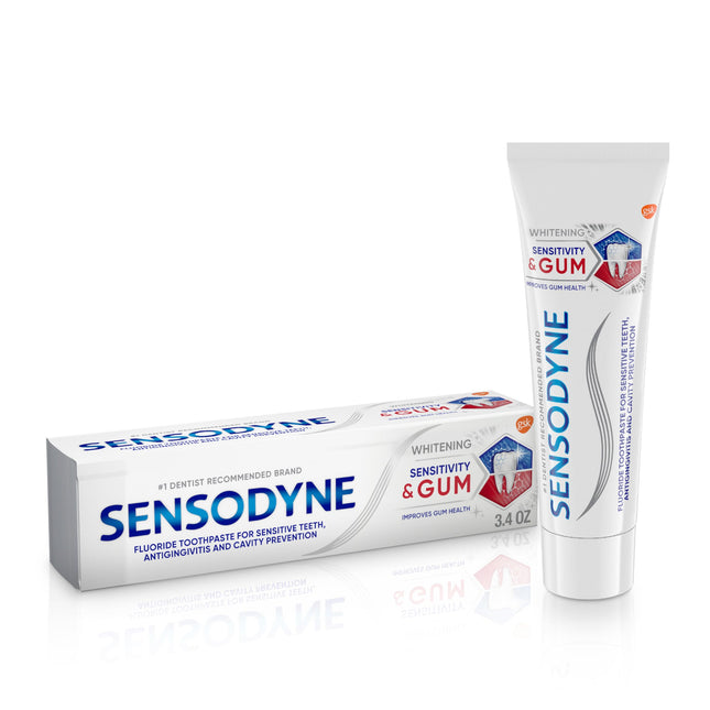 Sensodyne Sensitivity & Gum Whitening Toothpaste, Toothpaste for Sensitive Teeth