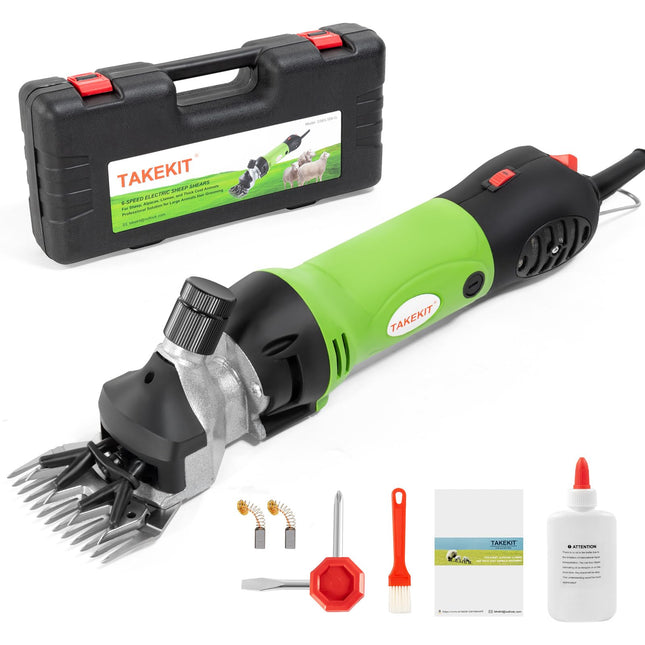 Sheep Shears, 500W Professional Heavy Duty Sheep Clippers for Grooming, 6 Speeds
