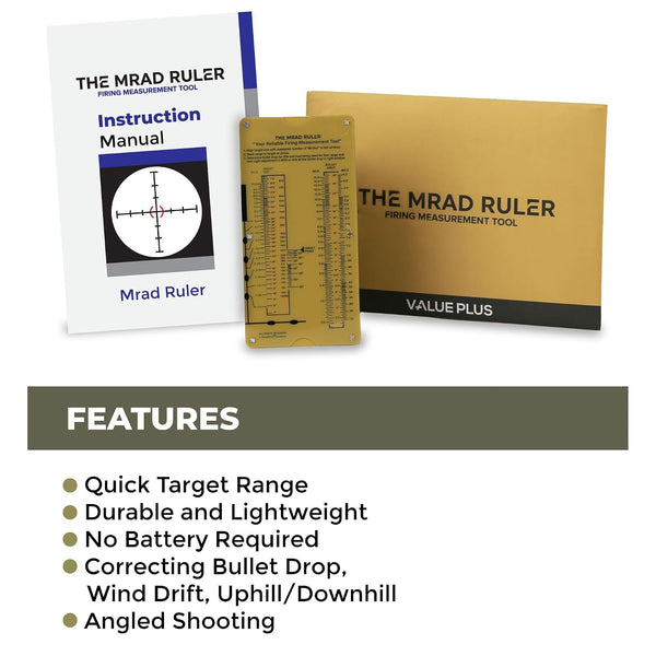 Mrad Slide Rule Calculator to Use with Dope Book, Dope Card Chart - Ballistic Calculator for Scope and Rifle Long Range Shooting, Hunting and