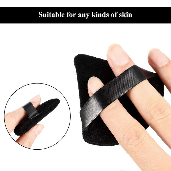 Maitys 12 Pcs Powder Puff Triangle,2.83 Inch,Black Black 2.83 Inch