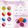 34 + 6 Bath Bombs with Crystal Toys Inside for Kids, 34PCS Organic Surprise Bath Bomb Gift Set for Christmas, Birthday, Easter, Natural Fizzy Bath