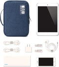 Mygreen Electronic Organizer Travel Cable Organizer Bag for Hard Drives, Cables, Charger, Phone, USB, SD Card Dark Blue