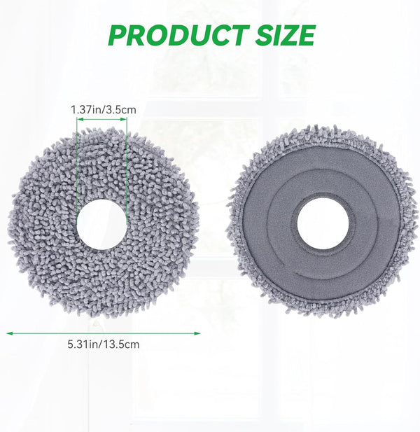 Microfiber Mop Pads Compatible with Roborock Q Revo/Qrevo Maxv Robot Vacuum Cleaner, Washable Mop Cleaning Cloths Replacement Accessories Set - 10Pcs