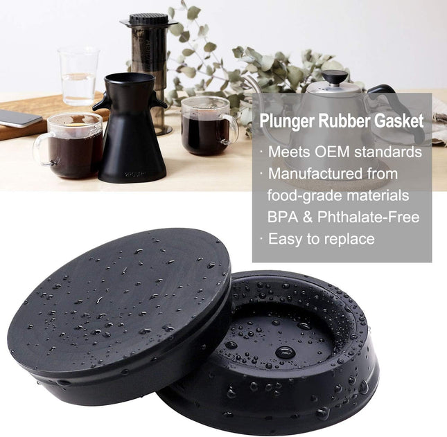 AMI PARTS Plunger Rubber Gasket Replacement Part for Aeropress Coffee and Espresso Maker (2Pc)