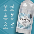 CRYSTAL Deodorant Stick (30003), Unscented, 4.25 Ounce Unscented 4.25 Ounce (Pack of 1)