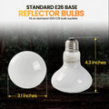 CALPALMY (4-Pack 100W Reptile Heat Lamp Bulbs - UVA Daylight Basking Light Bulbs for Reptiles, Turtles, Lizard, Bearded Dragon and Amphibians -