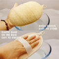 YIQINGJIE Natural Loofah Sponge Exfoliating Body Scrubber (3 Pack) Beige Beige 1 Count (Pack of 3)