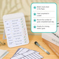 2Pcs Chore Chart for Kids to Do List Checklist Board Detachable Message Slider Schedule Planning Boards with 30Pcs Blank Checklist 4Pcs Cardstock