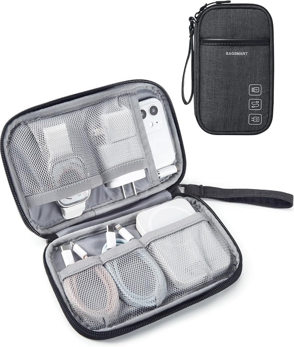 BAGSMART Cord Organizer Travel Cable Organizer Bag Tech Electronic Organizer Travel Case, Travel Essentials for Charger, Cable, Phone, Flash