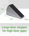 Large Door Stopper - Metal Door Wedge, Tall Door Stopper, Spring Rubber for Extra Strong Grip (Silver, 1 Pack) 1 Pack Silver