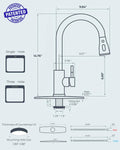 FORIOUS Kitchen Faucets with Pull Down Sprayer, Brushed Nickel, High Arc Single Handle Classic Stainless Steel Sink Faucet 1 or 3 Hole, Suitable
