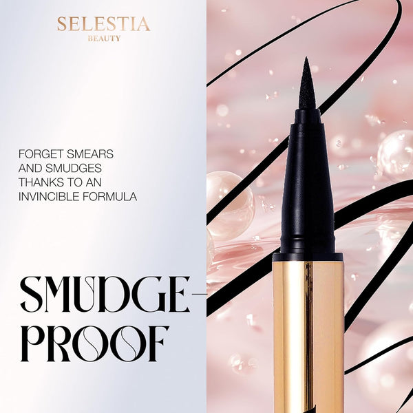 Black Liquid Eyeliner Pencil Queen Cobra Ã¢ÂÂ Long-Lasting & Waterproof Ã¢ÂÂ Quick-Drying, No Flaking Ã¢ÂÂ Thin Applicator & Intense Color