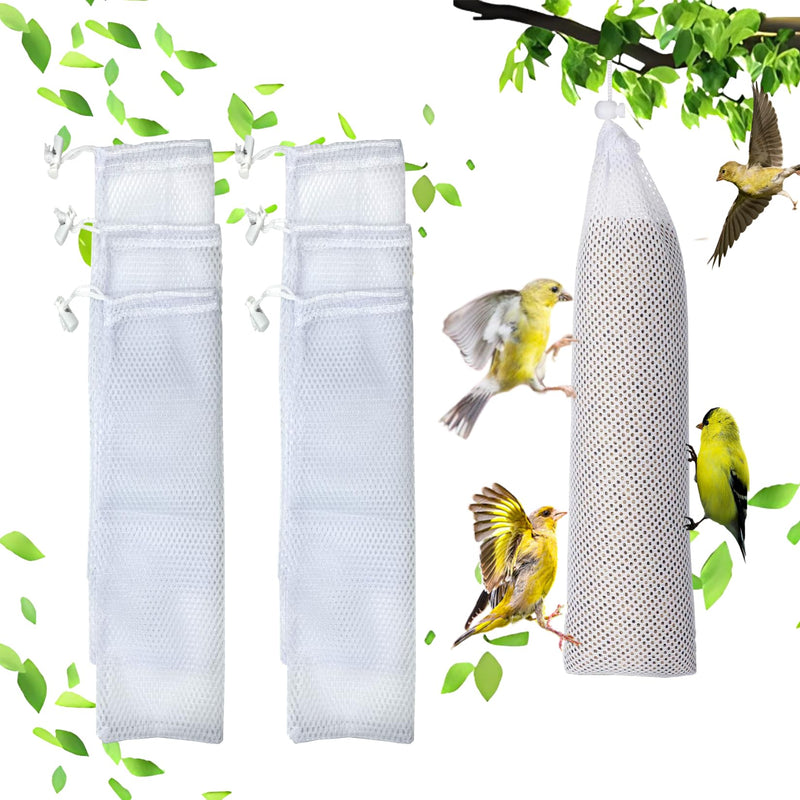 Wild Bird Feeder Sock - 6PCS Finch Feeder Bird Seed Sock Mesh Feed Bag Empty for Finch Thistle or Garden Yard Wild Finch Feeding