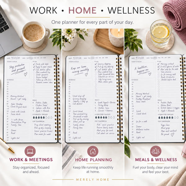 Undated Daily Planner | 8.25ÃÂ¢ÃÂÃÂ X 11.75ÃÂ¢ÃÂÃÂ Work To-Do Notebook | ADHD Academic Organizer | Multi-Layout | Men and Women Planner