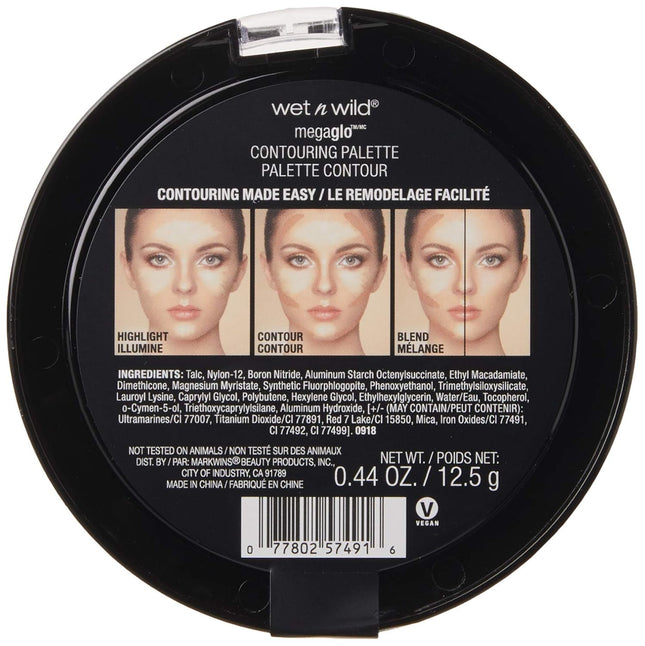 Wet N Wild Megaglo Contour Palette, Dulce De Leche | Contouring Powder Face Kit 