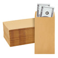 Juvale Money Envelopes for Cash - 100 Pack #7 Small Brown 3.5 x 6.5 in - Sturdy 130 GSM Paper & Secure Gum Adhesive Closure - For Cash Envelopes
