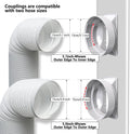 95" Sliding Door AC Vent Kit with Φ 5.9"AC Hose Filter Screen & Weather Stripping Universal 5.0/5.9 Inch Coupler for Window/Sliding Glass Door